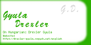 gyula drexler business card